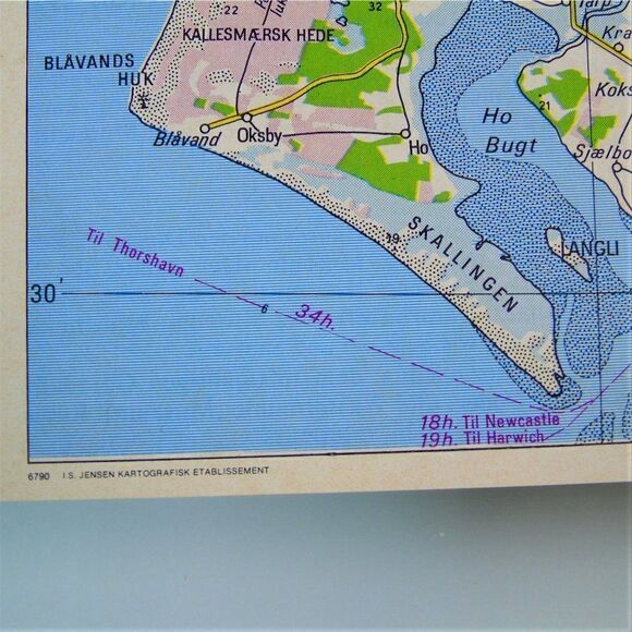 Denmark Tourist Map Vintage 1977 Central Jutland Denmark Land Of Welcoming Heart - Picture 8 of 8